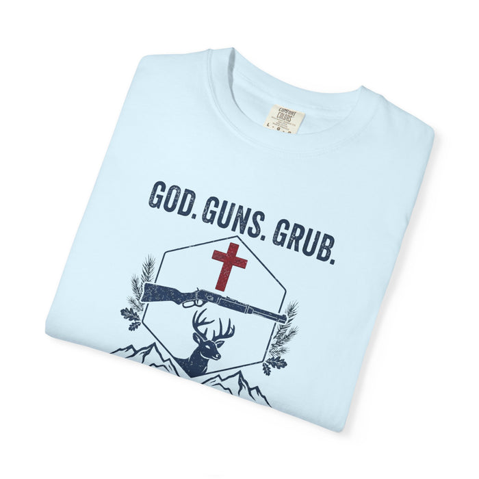 Snuff Cup Apparel | God. Guns. Grub. Graphic T-Shirt, Christian Hunting Tee
