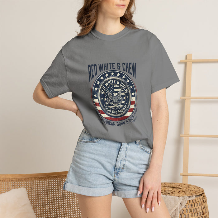 Snuff Cup Apparel | Red, White, & Chew Patriotic T-shirt