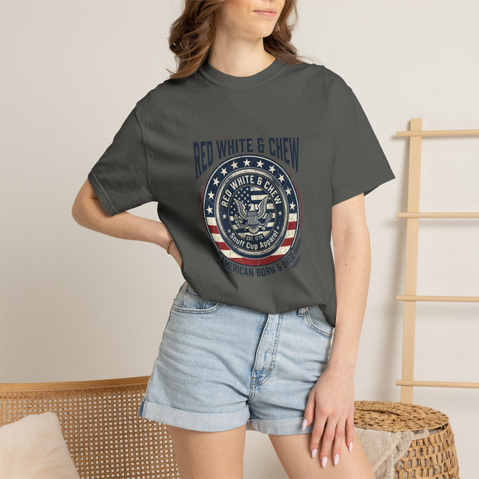 Snuff Cup Apparel | Red, White, & Chew Patriotic T-shirt