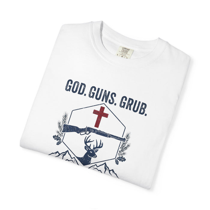 Snuff Cup Apparel | God. Guns. Grub. Graphic T-Shirt, Christian Hunting Tee