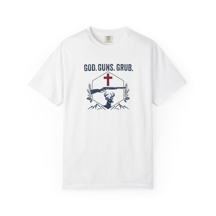 Snuff Cup Apparel | God. Guns. Grub. Graphic T-Shirt, Christian Hunting Tee