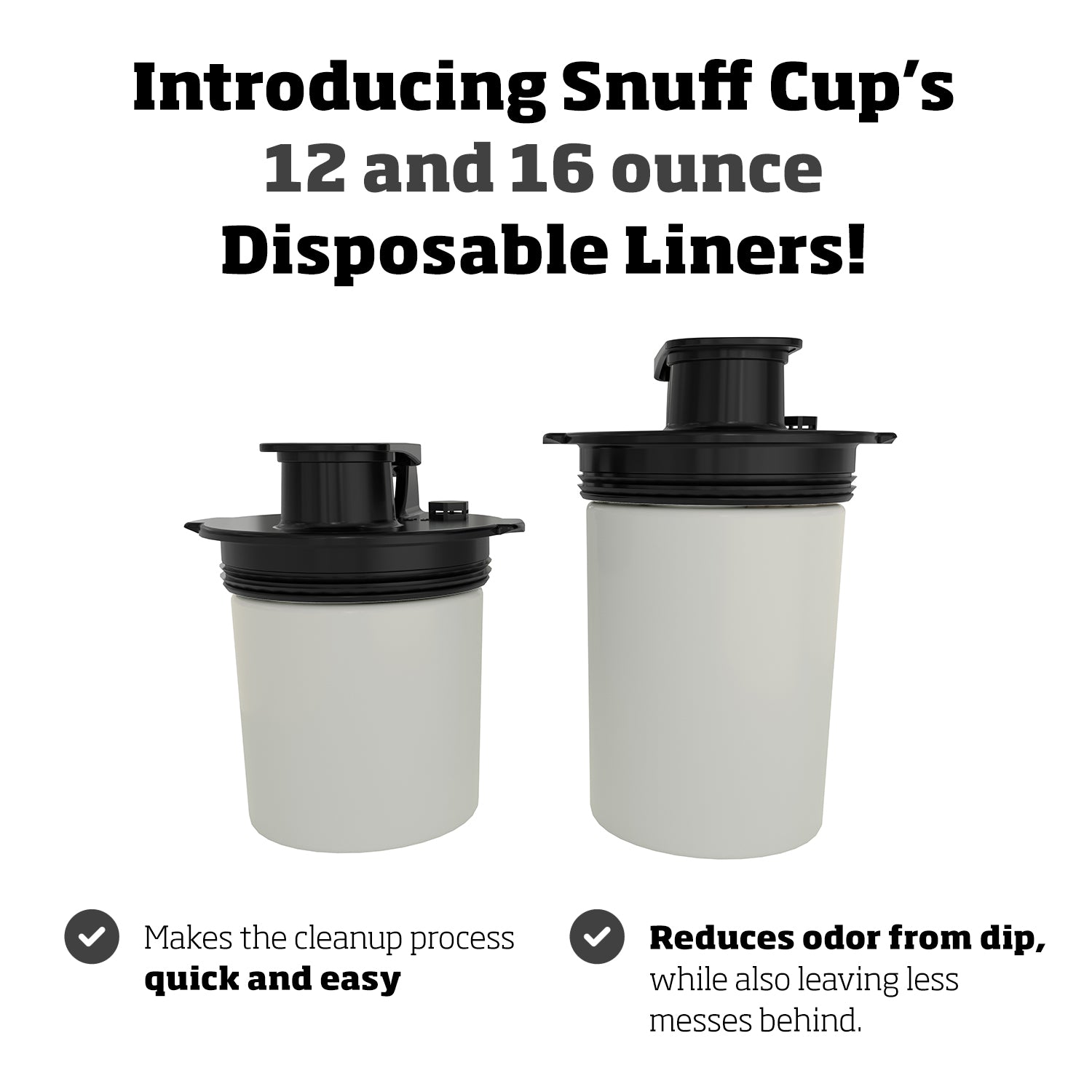 Clear Plastic Containers with Attached Lids- Snuff Cups- Pack of 12